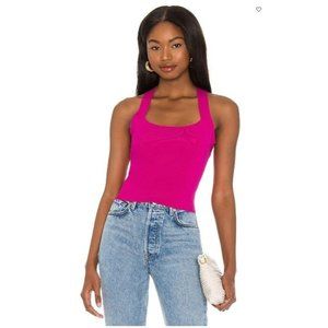 NEW NBD Tia Tie Back Top in Fuchsia Sz S Pink